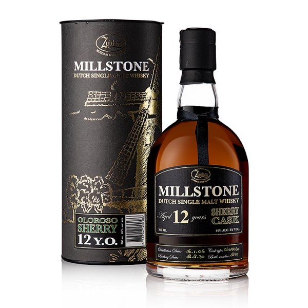 Zuidam Millstone - Single Malt Whisky Zuidam Millstone 12 Jahre Sherry Cask 46% vol. Holland