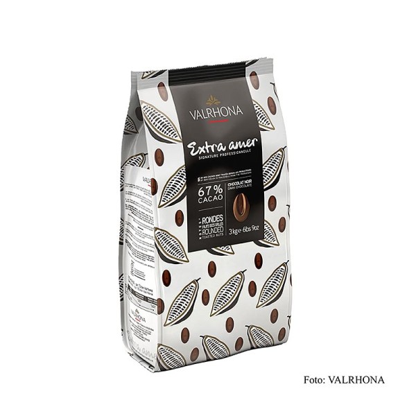 Valrhona - Extra Amer dunkle Couverture Callets 67% Kakao