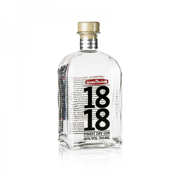 Schmittmann - Schmittmann´s Finest Dry Gin 1818 40% vol. Düsseldorf