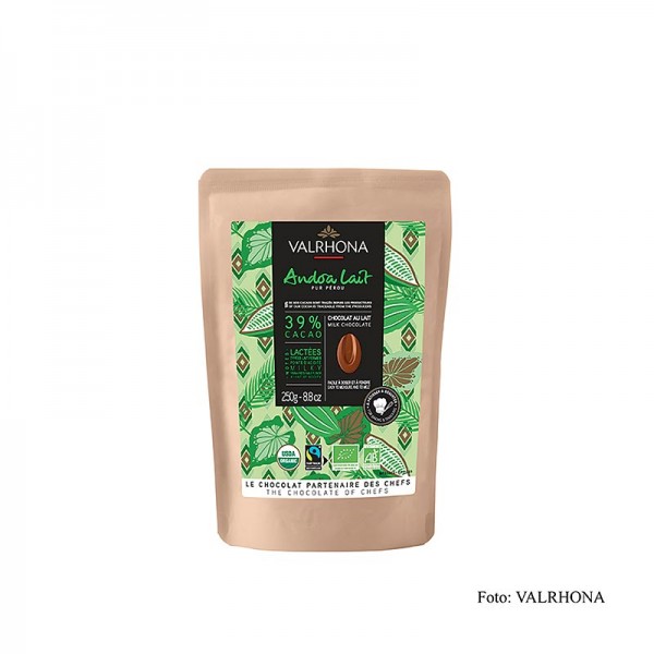 Valrhona - Valrhona Andoa Lait Milchschokolade 39% Callets (a. fairem Handel) BIO