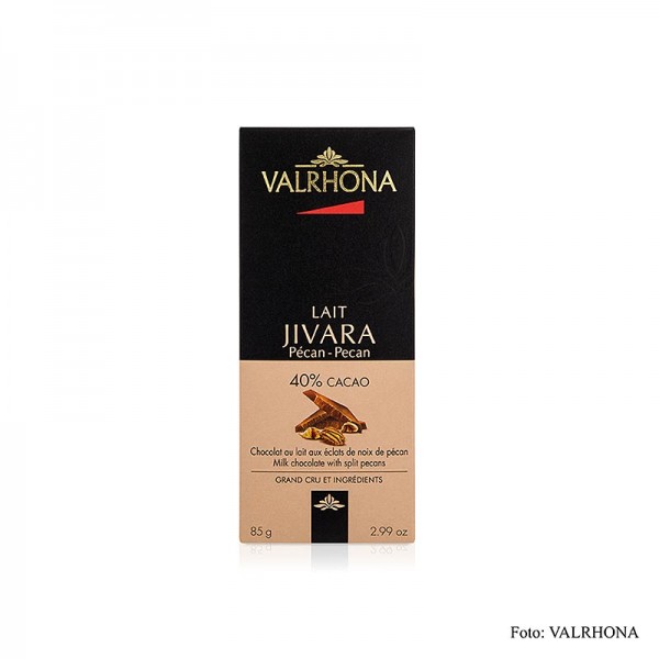 Valrhona - Jivara - Vollmilchschokolade mit karamellisierten Pecanusssplittern 40% Kakao