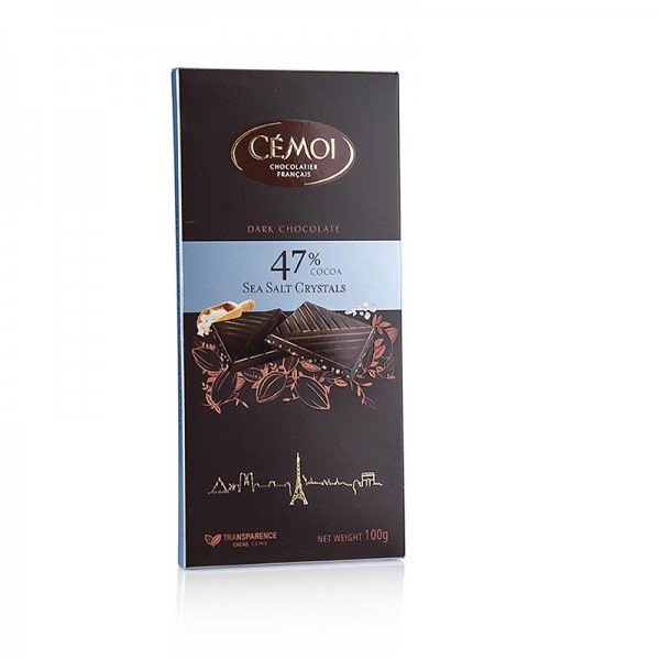 Cemoi Truffes - Schokoladen Tafel - Zartbitter 47% Kakao mit Fleur de Sel Cémoi