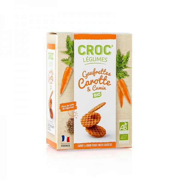 Croc Légumes - Barsnack Croc Légumes - franz. Mini-Waffeln mit Karotte & Cumin BIO