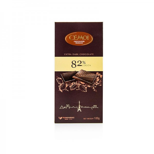 Cemoi Truffes - Schokoladen Tafel - Zartbitter 82% Kakao Cémoi
