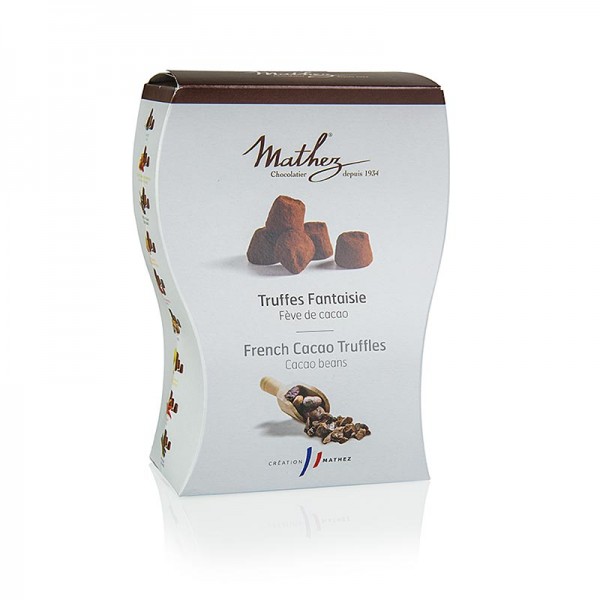 Mathez - Trüffelkonfekt - Pralinen Mathez mit Kakaobohnensplittern