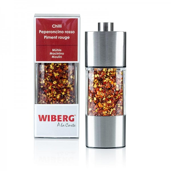 Wiberg - Chilies geschrotet in der Mühle 14cm Keramik-Mahlwerk