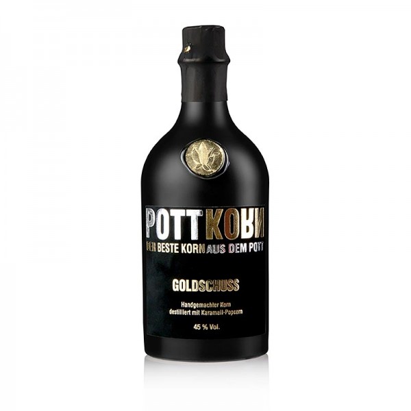 Pottkorn - Pottkorn - Goldschuss Korn destilliert mit Karamell Popcorn 45% vol. 500ml