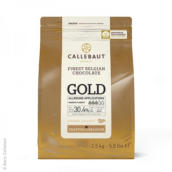 Callebaut - GOLD Schokolade mit Karamellnote Callets 30.4% Kakao
