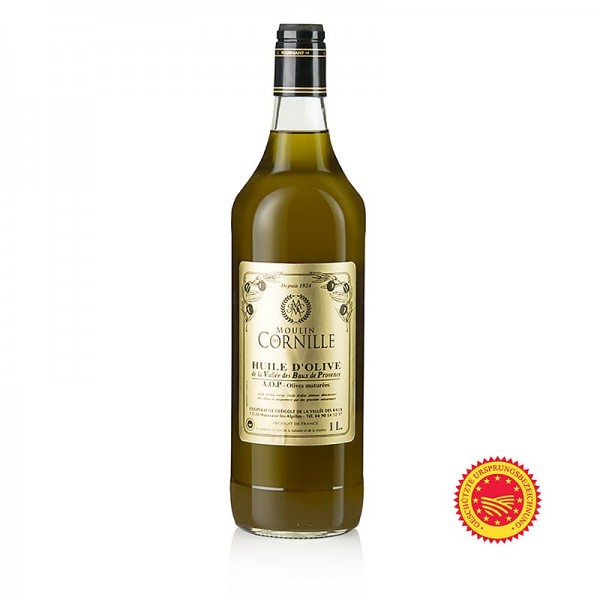 Baux de Provence - Natives Olivenöl Fruité Noir mild-süßlich Baux de Provence g.U. Cornille