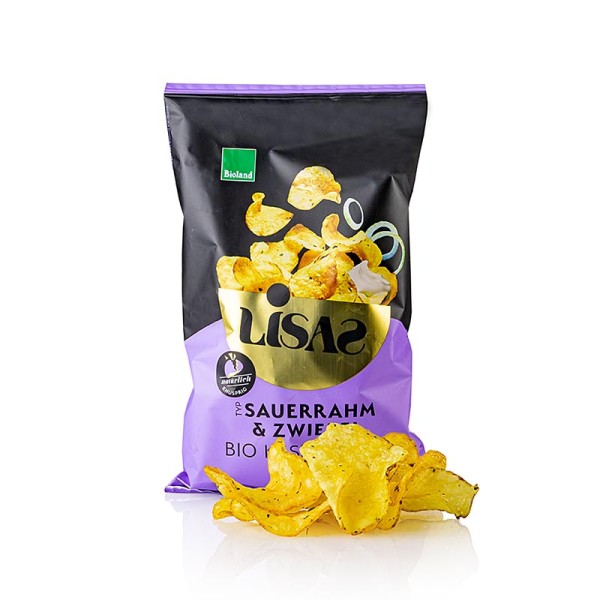 Lisa´s Kartoffel-Chips - Lisa´s Chips - Sauerrahm Frühlingszwiebel (Kartoffelchips) BIO