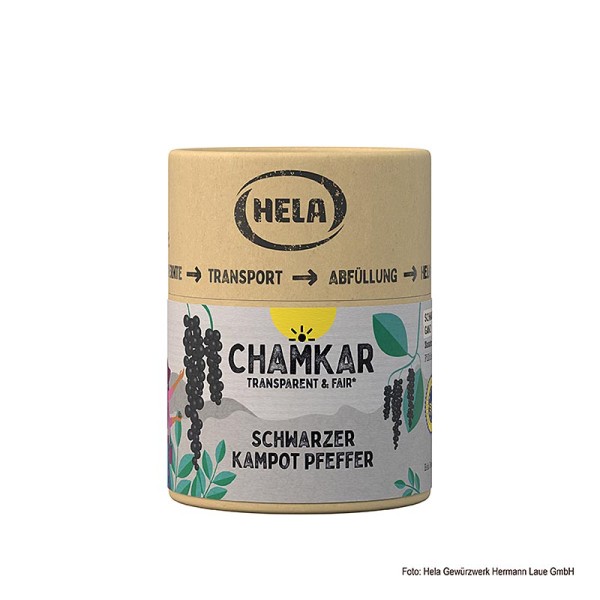 Hela - HELA Chamkar - Schwarzer Kampot Pfeffer getrocknet ganz g.g.A.