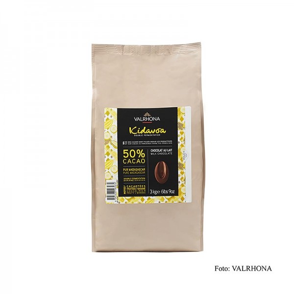 Valrhona - Kidavoa Couverture (doppelt fermentiert) 50% Callets