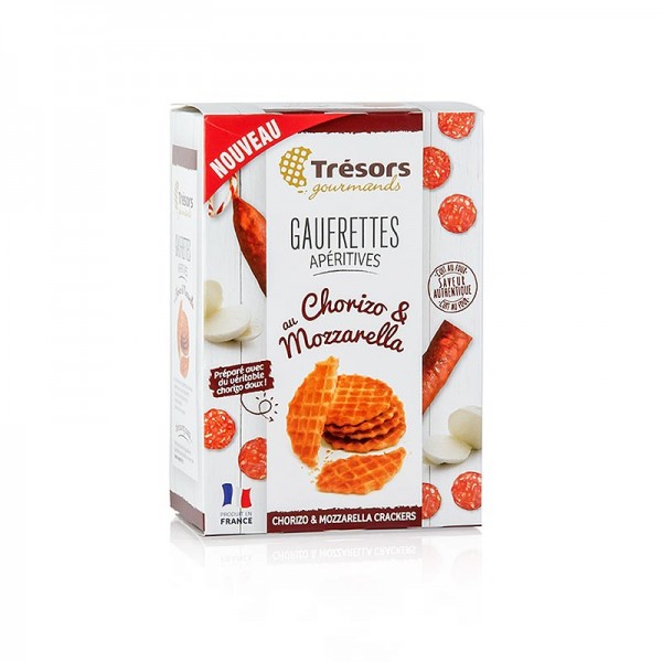 Barsnack Tresors - Barsnack Trésors - Gaufrettes franz. Mini-Waffeln mit Chorizo & Mozzarella