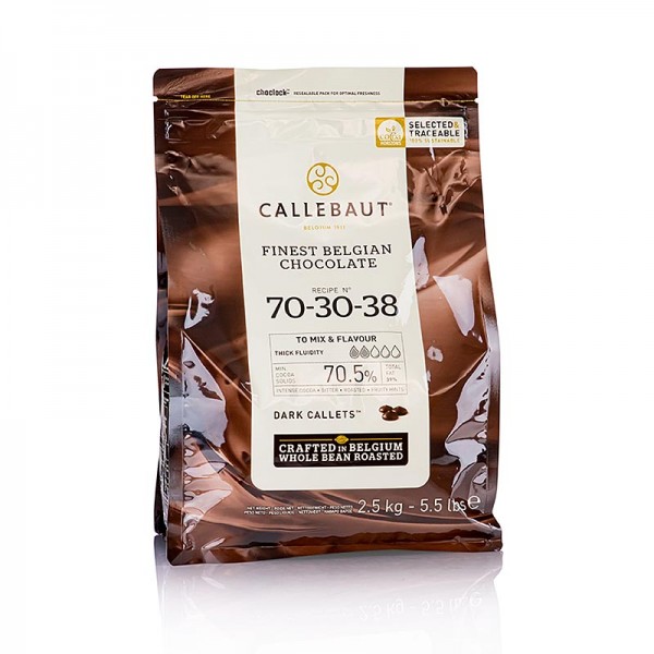 Callebaut - Zartbitterschokolade 70/30 Callets 70% Kakao