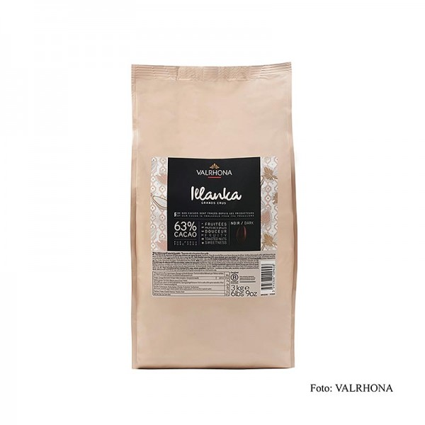 Valrhona - Illanka dunkle Couverture Callets 63% Kakao Peru