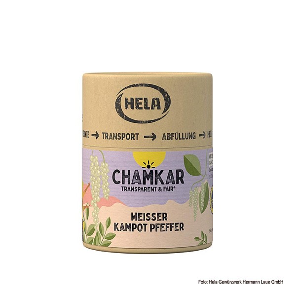 Hela - HELA Chamkar - Weißer Kampot Pfeffer getrocknet ganz g.g.A.