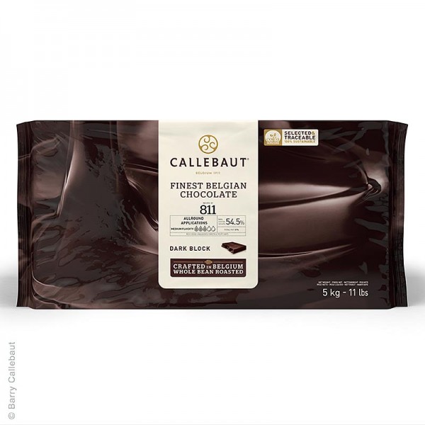 Callebaut - Zartbitterschokolade Block für Pralinen 54.5% Kakao