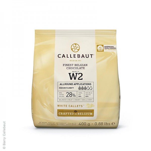 Callebaut - Weiße Schokolade Callets 28% Kakaobutter 23% Milch