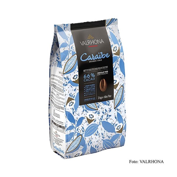 Valrhona - Pur Caraibe Grand Cru dunkle Couverture Callets 66% Kakao